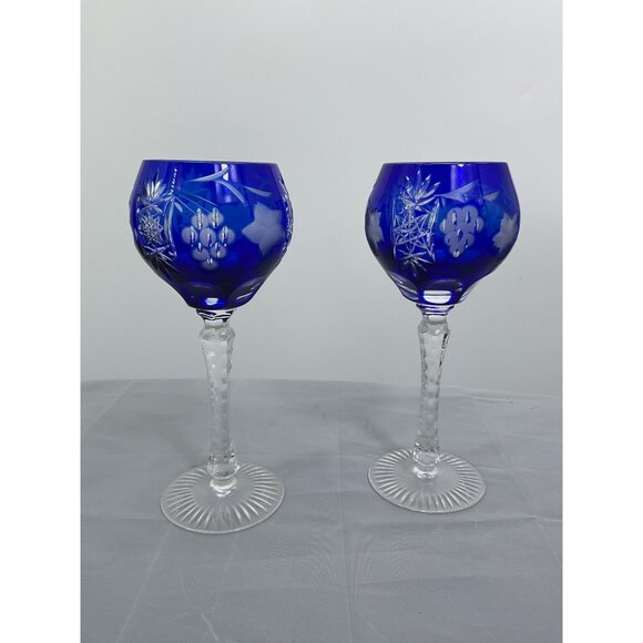 Set of Five Hock Traube by Nachtmann Cut to Clear Wine Glasses - Picture 4 of 7